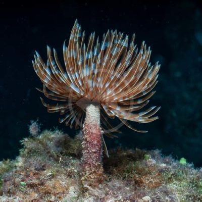  Veleriforme: ¡Un gusano marino que parece una planta con plumas!